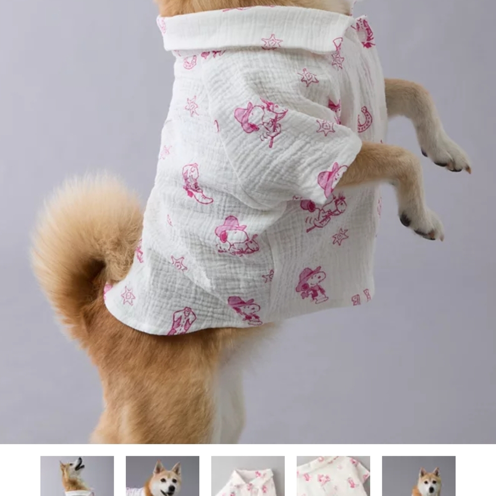 White and Pink Dog Shirt
